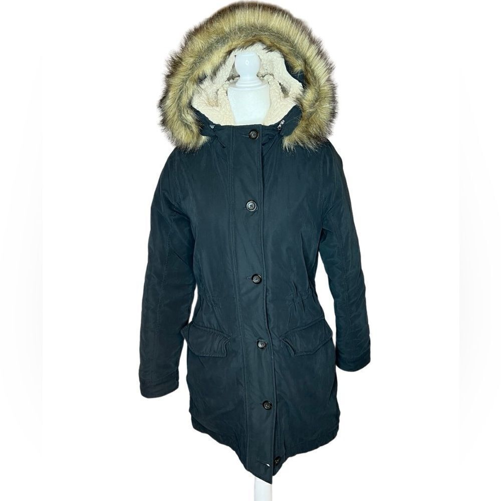Abercrombie & Fitch Sherpa lined parka size Small - Picture 3 of 10